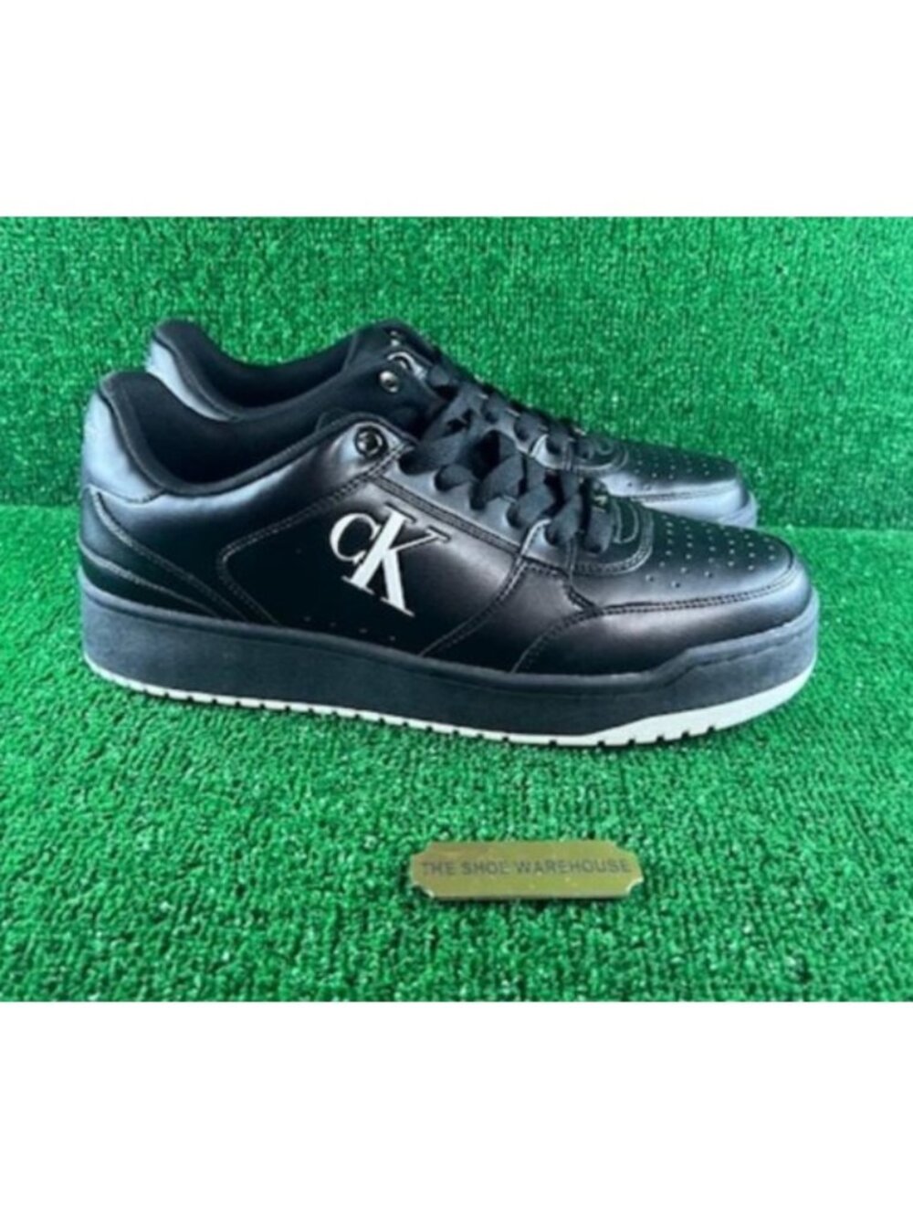 Men's Calvin Klein Acre Black Walking Sneakers Casual Shoes CMACRE Size 12